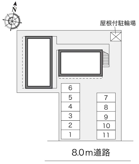 ★手数料０円★前橋市鳥羽町　月極駐車場（LP）